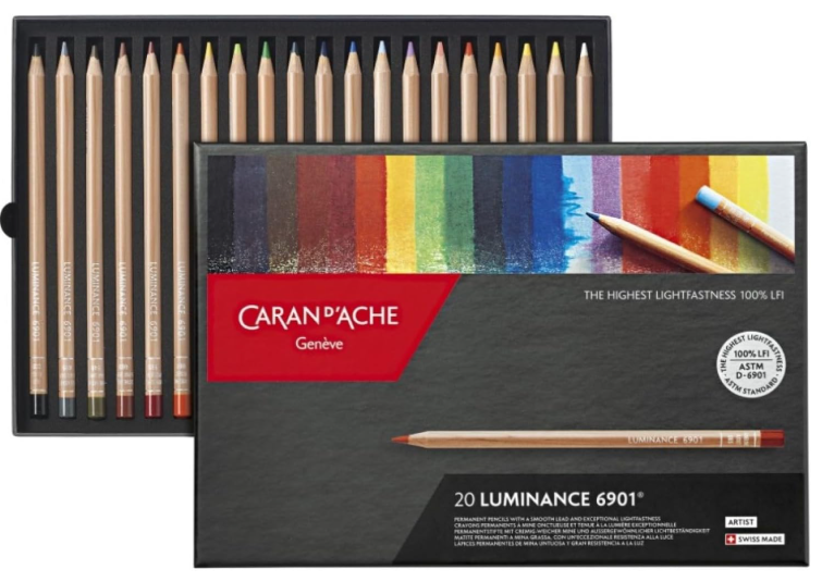 CREATIVE ART MATERIALS Caran D'ache Luminance Colored Pencil Set of 20