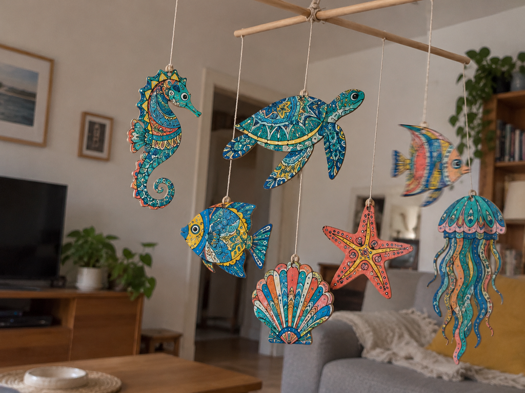 I used them to make a cardboard mobile