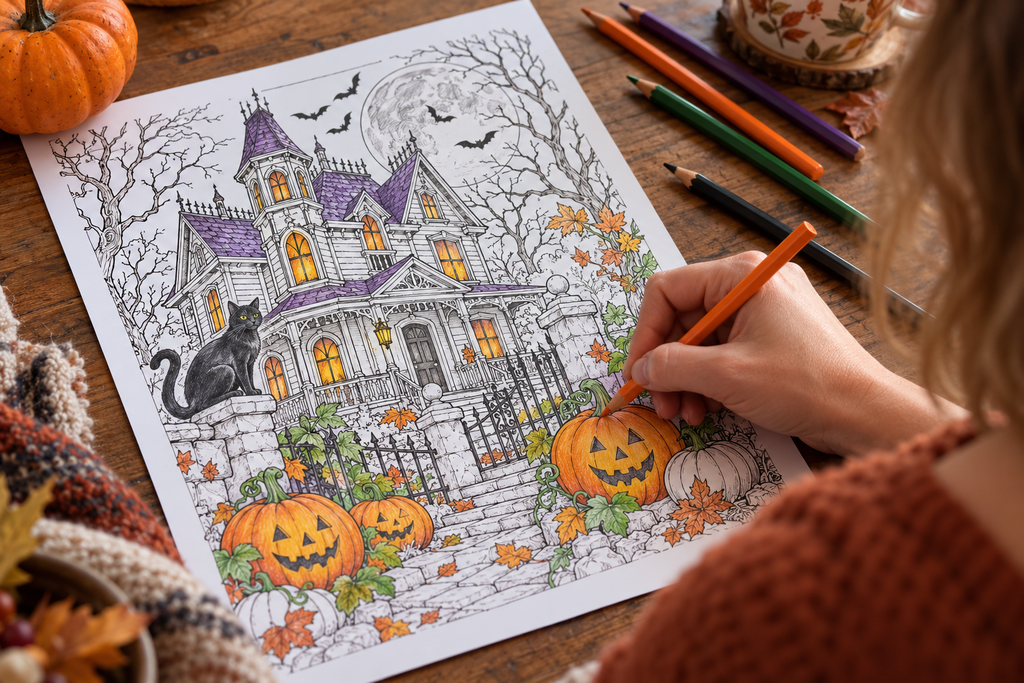 Free Halloween Coloring Pages for Adults